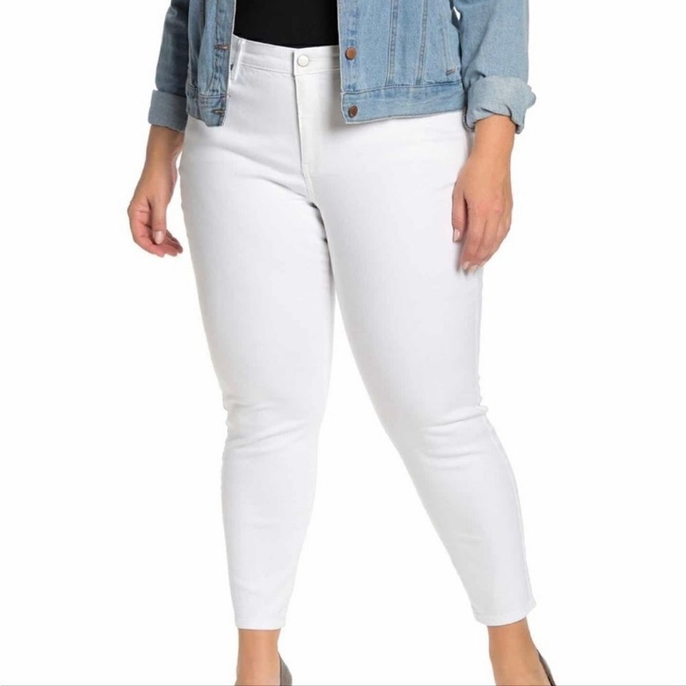 New NYDJ Sheri Ankle Jeans Optic White Plus Size 26 26W